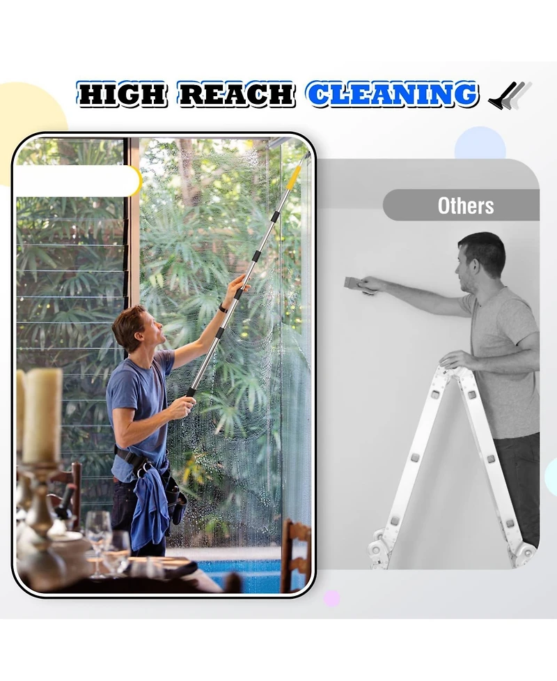 Xdovet Scraper Tool Long Handle Heavy Duty Window Tile Ceiling Cleaning