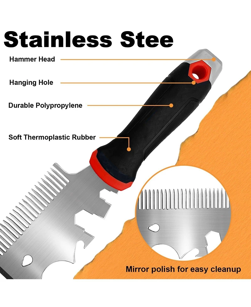 Xdovet Multifunctional Scraper Tool Brush Comb Heavy Duty