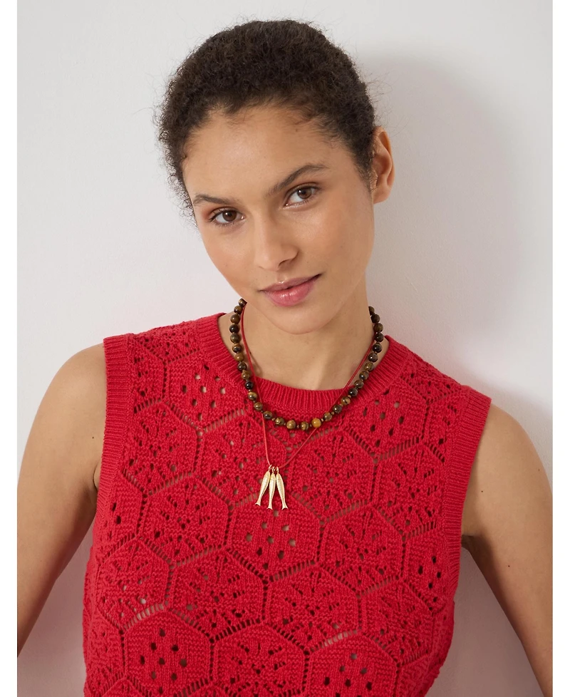 Hush Women's Geometric Crochet Vest