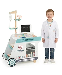 Hongge Doctor Ct Scanner Rolling Cart Wooden Playset, Ages 3+