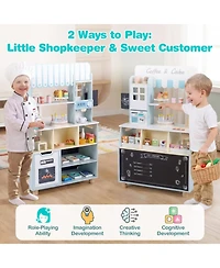 Hongge Wooden Ice Cream Shop 27-Piece Playset, Ages 3+