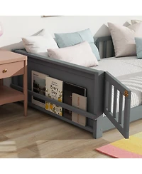 Sailvan Floor Bed with Built-in Book Rack and Door