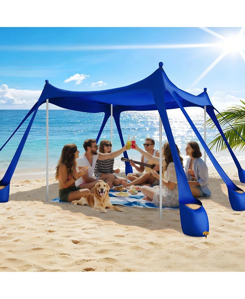 Aofar Beach Tent Sun Shelter Pop Up Sandbags Camping Fishing Picnic
