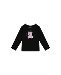 Deux par Deux Little and Big Girl Raglan Cotton T-Shirt