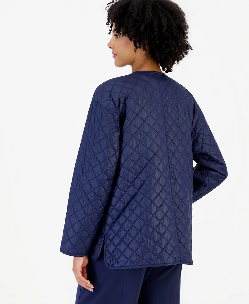 Eileen Fisher Women's Lightweight Quilted Short Nylon Coat