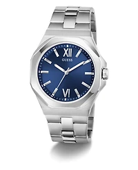 Guess Men's Quartz Silver-Tone Stainless Steel Watch 42mm