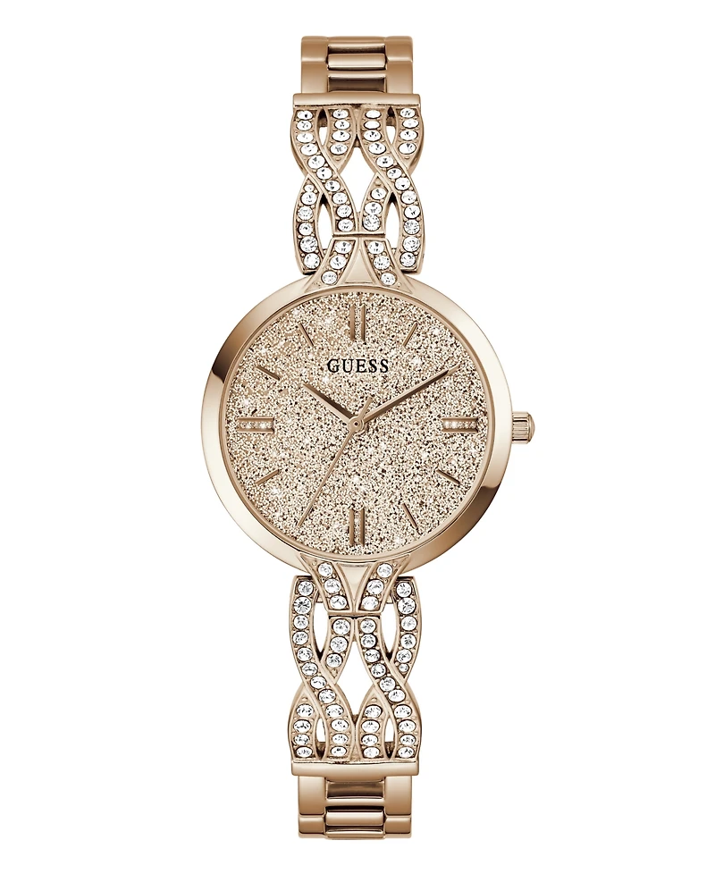Guess Women's Quartz Rose Gold-Tone Stainless Steel Watch 32mm