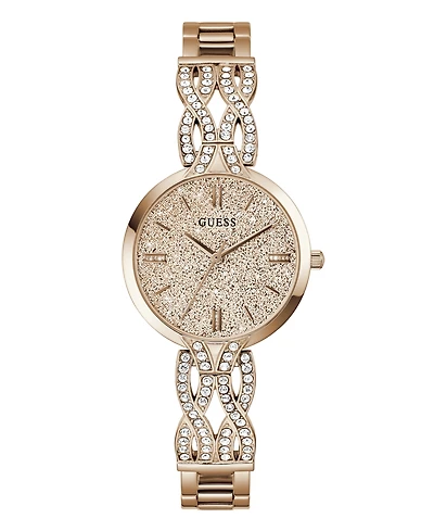 Guess Women's Quartz Rose Gold-Tone Stainless Steel Watch 32mm