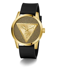 Guess Men's Quartz Black Silicone Watch 44mm