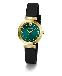 Guess Women's Quartz Black Silicone Watch 28mm