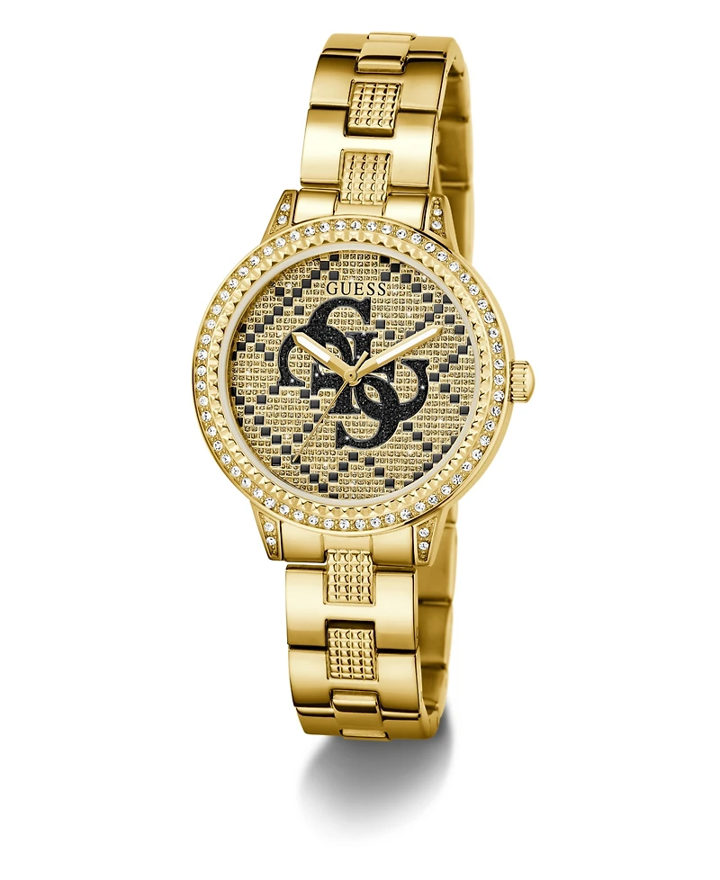 Guess Women's Quartz Gold-Tone Stainless Steel Watch 34mm