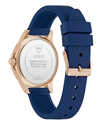 Guess Women's Quartz Blue Silicone Watch 35mm