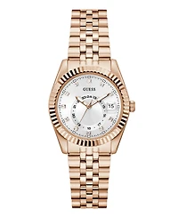 Guess Women's Quartz Rose Gold-Tone Stainless Steel Watch 34mm