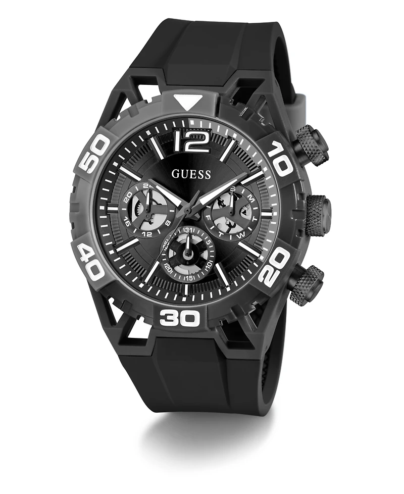 Guess Men's Quartz Silicone Watch 46mm