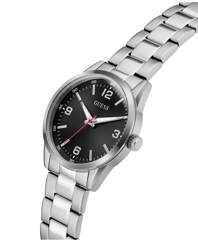 Guess Men's Quartz Silver-Tone Stainless Steel Watch 40mm