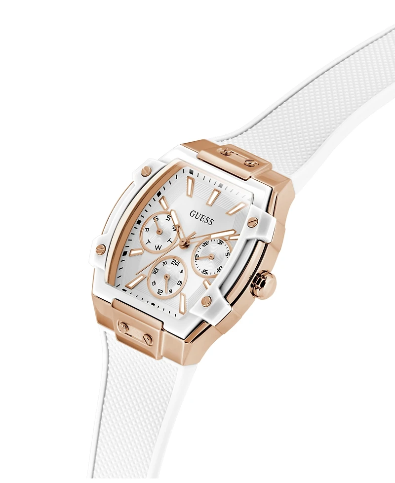 Guess Women's Quartz White Silicone Watch 42mm x 35mm