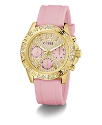 Guess Women's Quartz Pink Silicone Watch 40mm