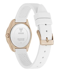 Guess Women's Quartz White Silicone Watch 30mm