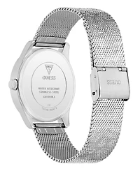 Guess Women's Silver-Tone Steel Mesh Watch 36mm