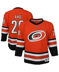 Outerstuff Big Boys and Girls Sebastian Aho Black Carolina Hurricanes Home Replica Jersey
