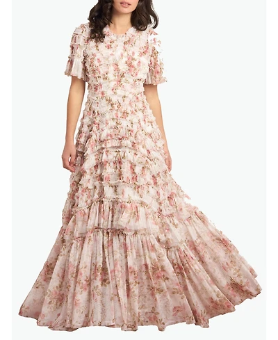 Needle & Thread Women's Summer's Valentine Ruffle Gown