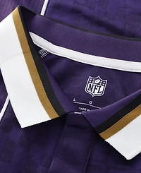 Fanatics Big Boys and Girls Purple Baltimore Ravens Football x Football Collared Fan Top
