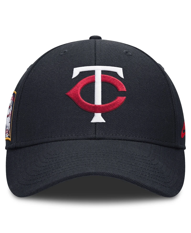 Nike Men's Navy Minnesota Twins 2026 Field of Dreams Club Structured Adjustable Hat