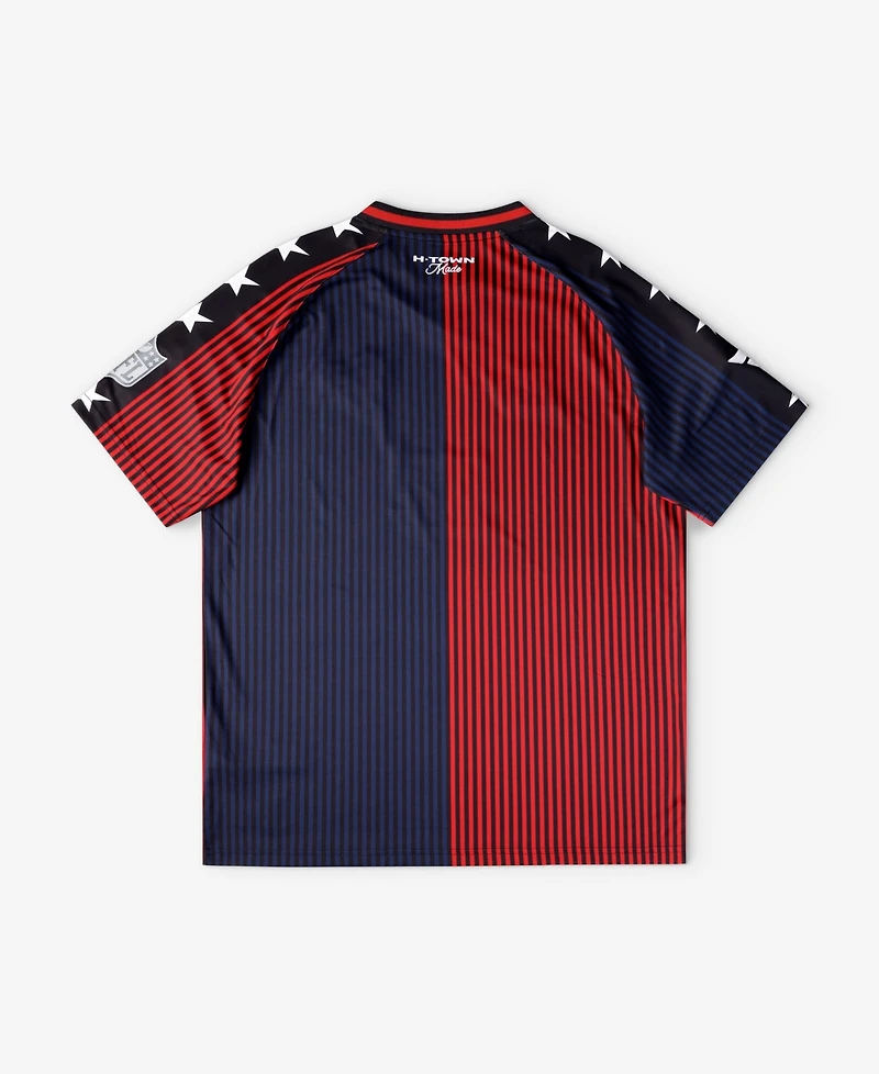 Fanatics Big Boys and Girls Navy/Red Houston Texans Football x Football V-Neck Fan Top