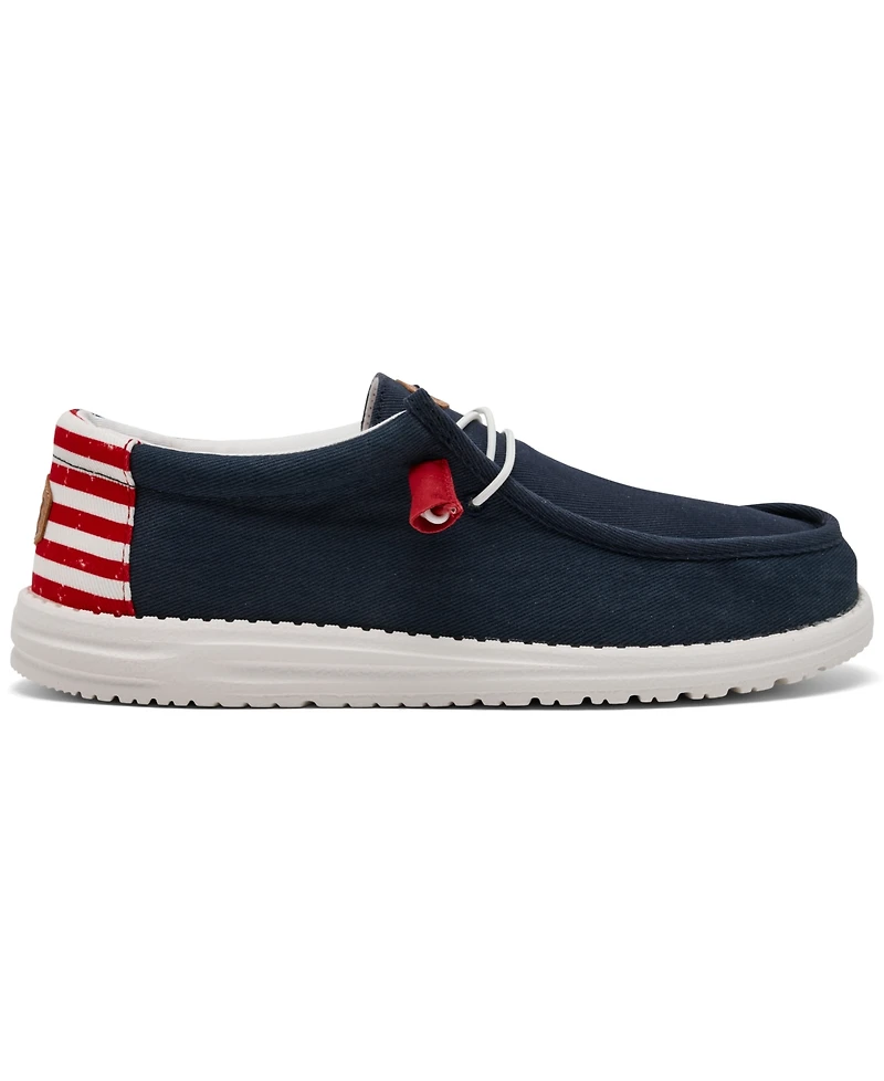 Hey Dude Men's Wally Americana Lifestyle Moccasin Loafers from Finish Line