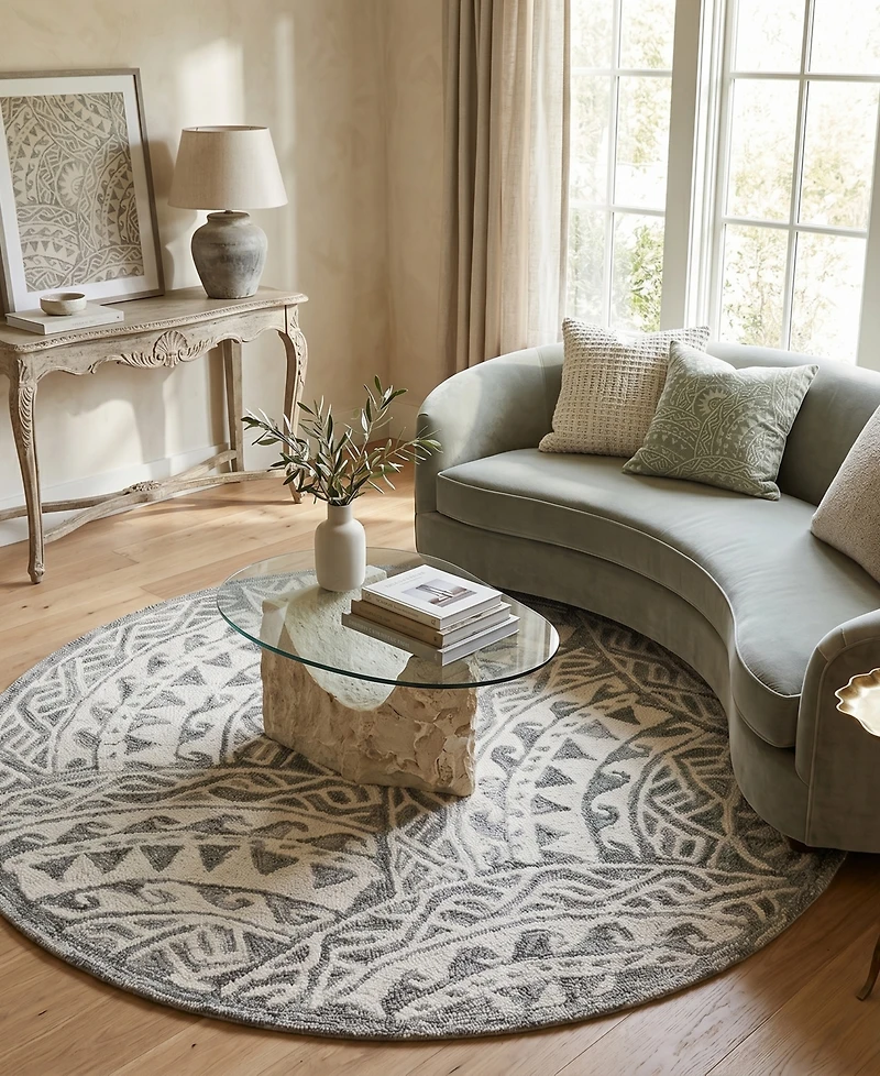 Lr Home Radiance Rdc-087 4' x 4' Round Area Rug