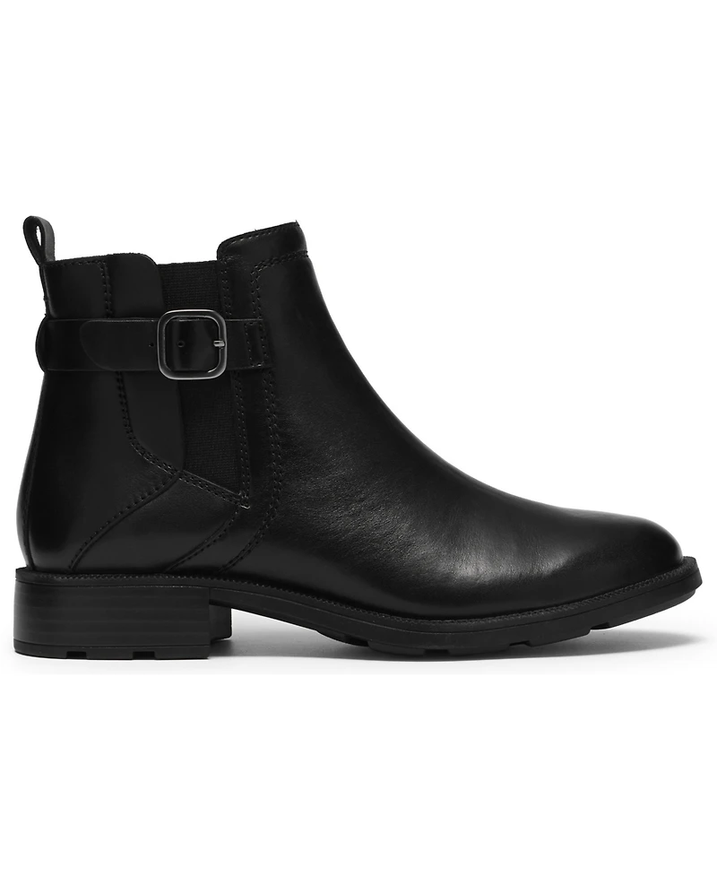 Clarks Women's Adalynn West Buckle Round Toe Booties