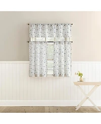 No. 918 Mirabelle Ditsy Floral Semi-Sheer Rod Pocket Kitchen Curtain Valance