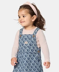 Calvin Klein Baby Girls' Long-Sleeve Bodysuit, Jumper and Headband, 2-Piece Set
