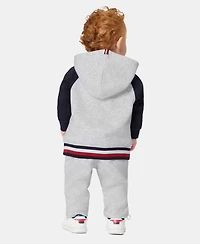 Tommy Hilfiger Baby Boys' Color-blocked Logo Hoodie and Jogger Pants, 2-Piece Set