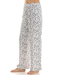 Roudelain Women's Yarn-Dyed Flannel Open-Leg Sleep Pants