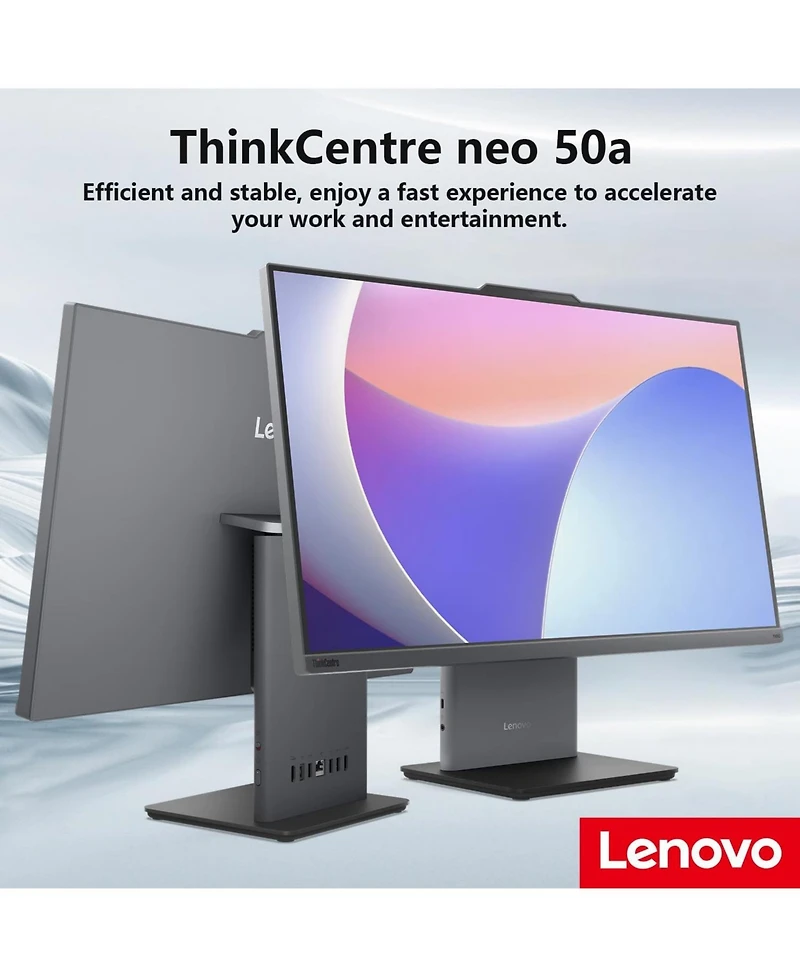 Lenovo ThinkCentre 23.8 Inch Fhd Business All in One, Amd Ryzen 5, Amd Radeon Graphics, 32GB DDR5, 2TB Ssd, Wi-Fi 6, Win11 Pro