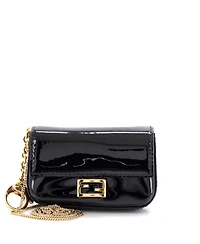 Pre-Owned Fendi Nano Chain Baguette Charm Bag Patent