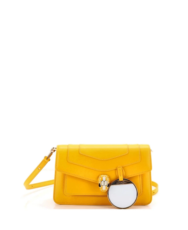 Pre-Owned Bvlgari Small Serpenti Forever East West Shoulder Bag Leather
