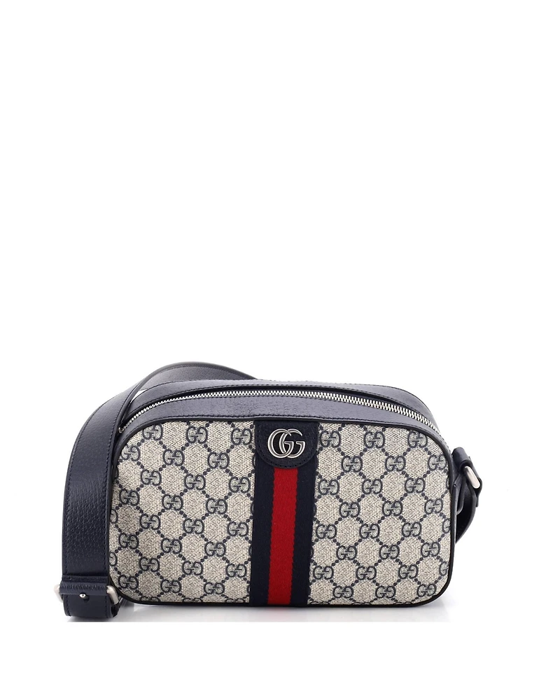 Pre-Owned Gucci Small Ophidia Camera Shoulder Bag Gg Coated Canvas with Leather