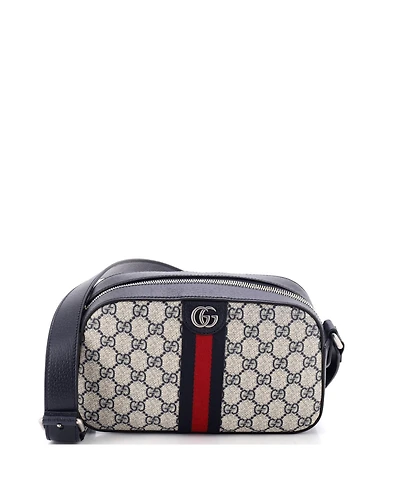Pre-Owned Gucci Small Ophidia Camera Shoulder Bag Gg Coated Canvas with Leather