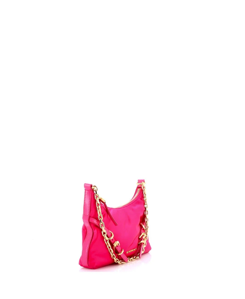 Pre-Owned Givenchy Mini Voyou Party Shoulder Bag Satin with Leather
