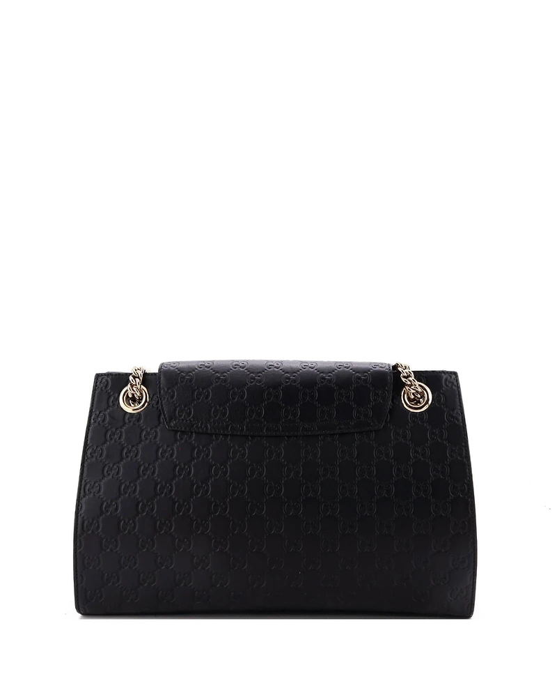 Pre-Owned Gucci Large Emily Chain Flap Shoulder Bag Guccissima Leather
