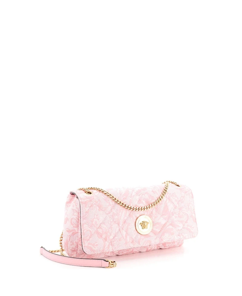 Pre-Owned Versace East West Medusa Icon Chain Flap Bag Quilted Barocco Jacquard