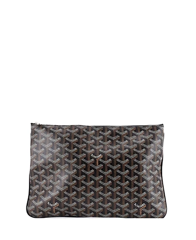 Pre-Owned Goyard Mm Senat Zip Pouch Coated Canvas