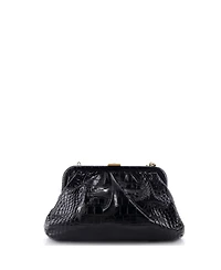 Pre-Owned Balenciaga Large Cloud Clutch Embossed Leather