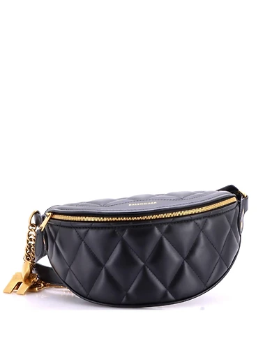 Pre-Owned Balenciaga Xs Souvenir Belt Bag Quilted Leather