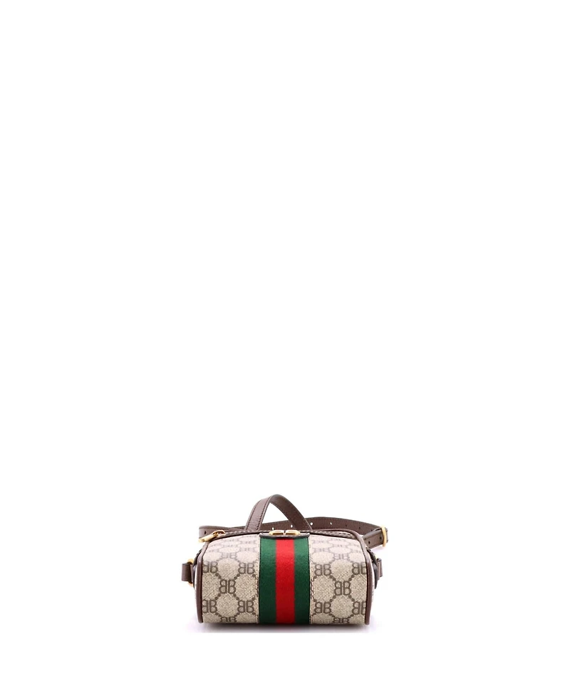 Pre-Owned Balenciaga Mini x Gucci The Hacker Project Zip Messenger Bag Bb Coated Canvas