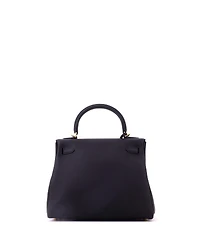 Pre-Owned Hermes Kelly Handbag Black Togo with Gold Hardware