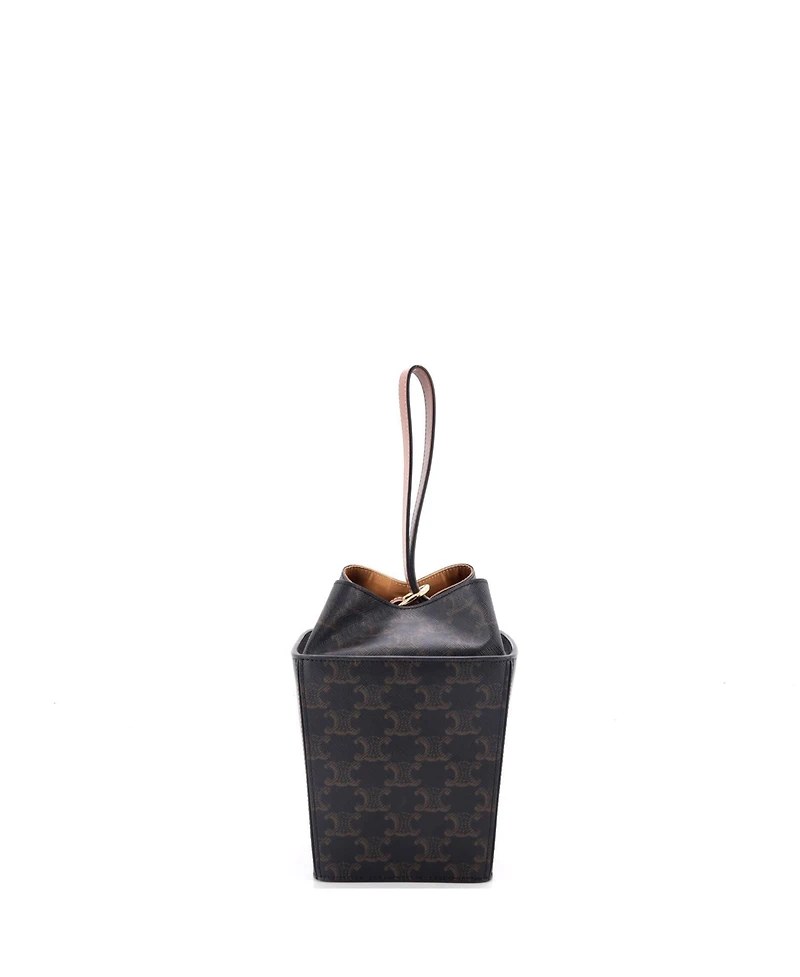 Pre-Owned Celine Strap Box Top Handle Bag Triomphe Coated Canvas
