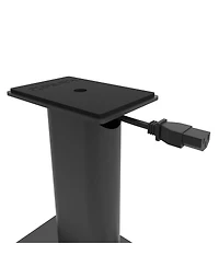 Kanto YU6 Powered Bookshelf Speakers with Bluetooth (Walnut) with SP9 Desktop Stands (Black)